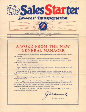 The Sales Starter Newsletter April 01, 1927