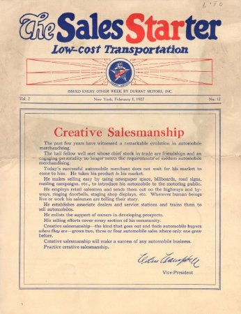 The Sales Starter Newsletter, February 01, 1927